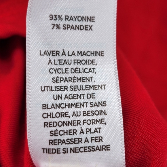 Halogen Women's Red Off The Shoulder Long Sleeve T-Shirt - XL - Picture 6 of 7